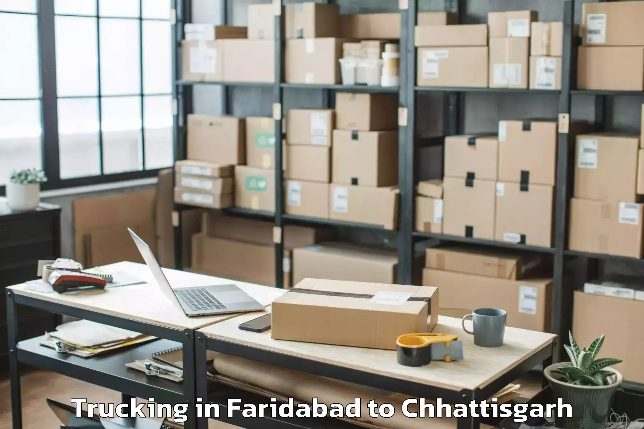 Faridabad to Pithora Trucking Booking